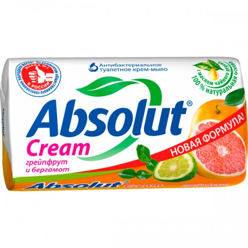 Мыло туалетное Absolut Cream Грейпфрут и бергамот (90 гр)