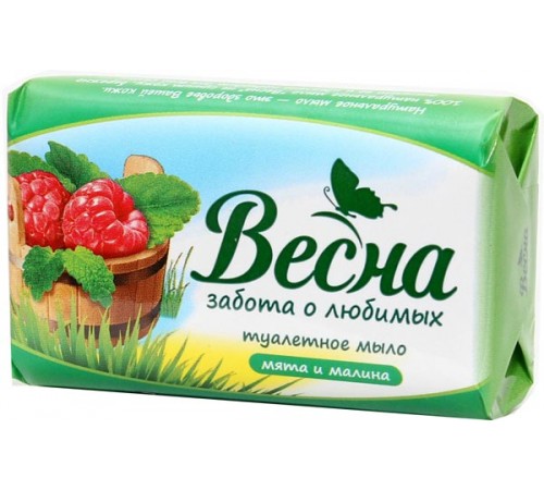 Мыло туалетное Весна Мята и малина (90 гр)