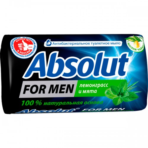 Мыло туалетное Absolut For Men Лемонграсс и мята (90 гр)