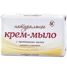 Крем-мыло туалетное Натуральное с протеинами шелка (90 гр)
