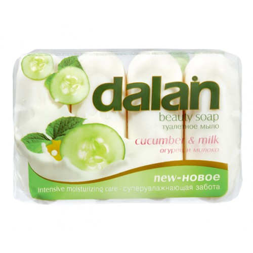 Мыло туалетное Dalan Beauty Огурец и молоко (4х90 гр)