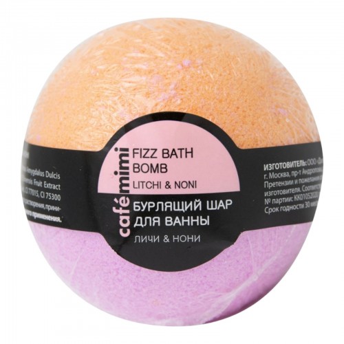 Бурлящий шарик для ванны Cafe Mimi Личи и нони (120 гр)