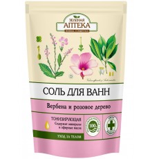 Соль для ванн Зеленая Аптека Вербена и розовое дерево (500 гр)