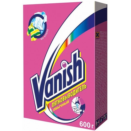 Пятновыводитель порошковый для тканей Vanish Обычный (600 гр)
