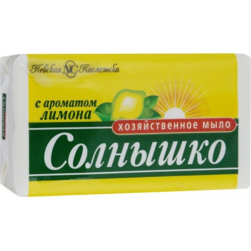 Мыло хозяйственное Солнышко Лимон (140 гр)