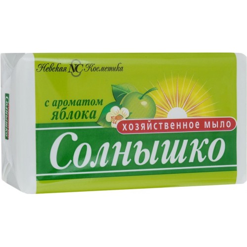 Мыло хозяйственное Солнышко Яблоко (140 гр)