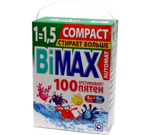 Стиральный порошок Bimax Compact Автомат 100 Пятен (4 кг)