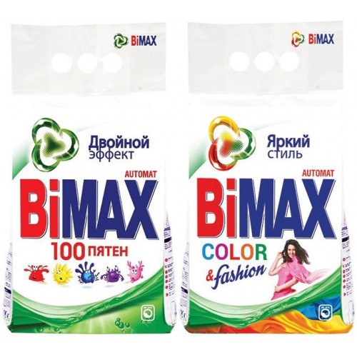 Стиральный порошок BiMax 100 пятен Автомат (3 кг) + BiMax Color Автомат (2 кг)