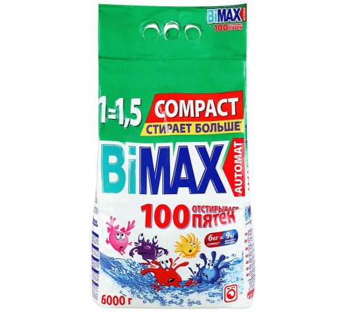 Стиральный порошок BiMax Автомат 100 пятен (6 кг)