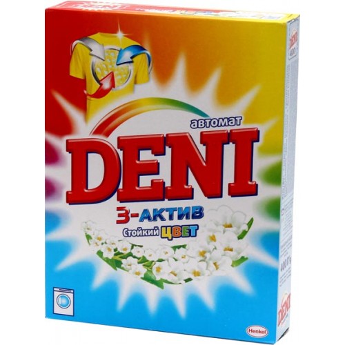 Стиральный порошок Deni Автомат 3-Актив Стойкий Цвет (400 гр)