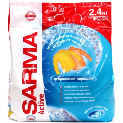 Стиральный порошок Sarma Актив Универсальный Горная свежесть (2.4 кг)