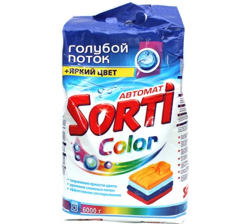 Стиральный порошок Sorti Автомат Color Голубой поток (6 кг)