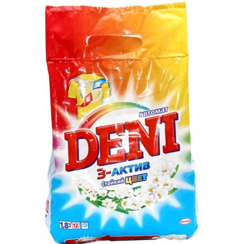 Стиральный порошок Deni Автомат 3-Актив Стойкий Цвет (1.8 кг)