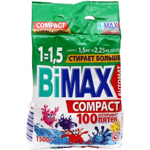 Стиральный порошок Bimax Compact Автомат 100 Пятен (1.5 кг)