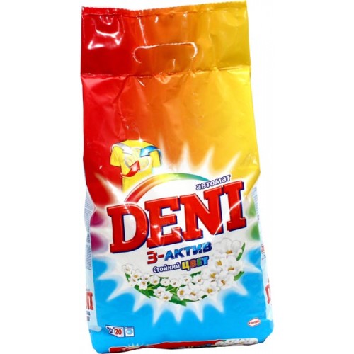 Стиральный порошок Deni Автомат 3-Актив Стойкий Цвет (3 кг)
