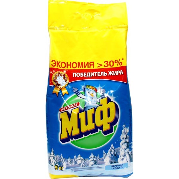 Стиральный порошок Миф Автомат 3в1 Морозная свежесть (9 кг)