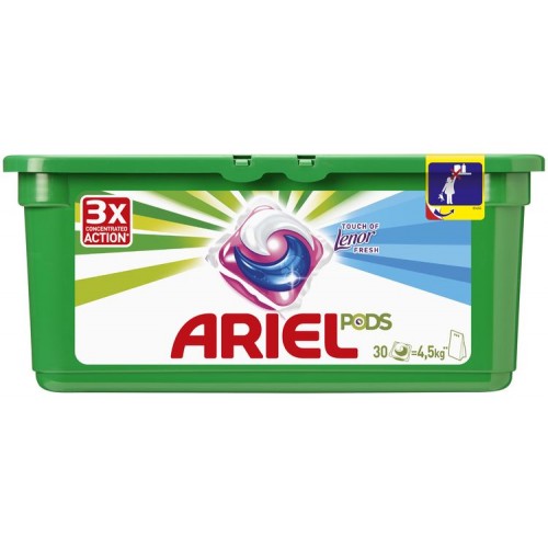 Гель для стирки в капсулах Ariel Pods Touch of Lenor Fresh (30*28.8 гр)