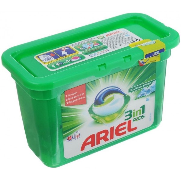 Гель для стирки в капсулах Ariel Pods Горный родник (15*28.8 гр)
