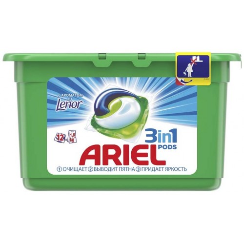 Гель для стирки в капсулах Ariel Pods Touch of Lenor Fresh (12*27 гр)