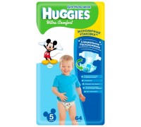 Подгузники Huggies Ultra Comfort для мальчиков 5 12-22кг (64 шт)