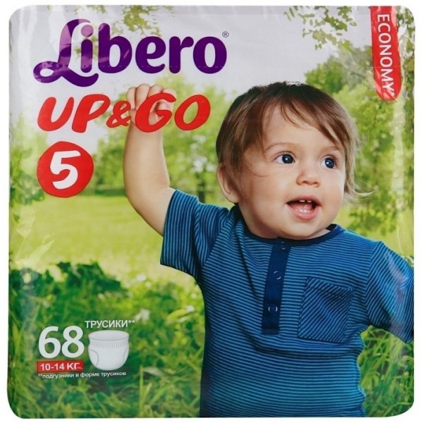 Подгузники-трусики Libero Up&Go №5 Maxi Plus 10-14 кг (68 шт)