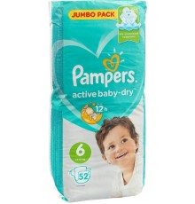 Подгузники Pampers Active Baby-Dry 6 13-18кг (52 шт)