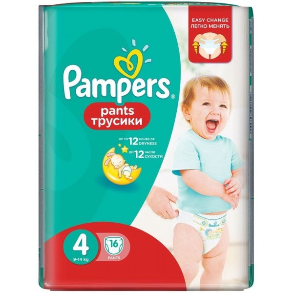 Подгузники-трусики Pampers Pants Размер 4 Maxi 9-14 кг (16 шт)