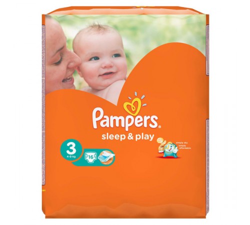 Подгузники Pampers Sleep & Play 3 Midi 4-9кг (16 шт)