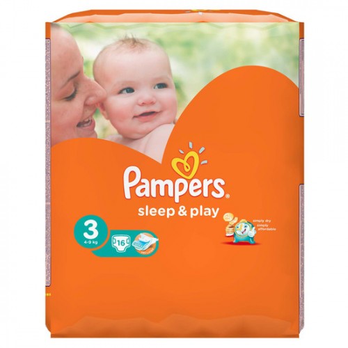 Подгузники Pampers Sleep & Play 3 Midi 4-9кг (16 шт)