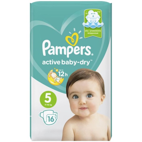 Подгузники Pampers Active Baby-Dry №5 Junior 11-16 кг (16 шт)