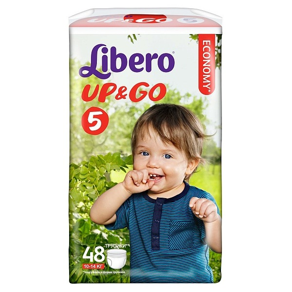 Трусики Libero Up&Go (№ 5) Maxi Plus 10-14 кг, 48 шт