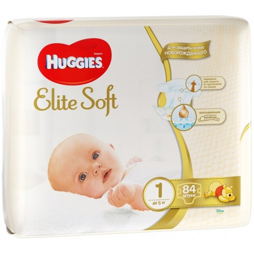 Подгузники Huggies Elite Soft №1 до 5 кг (84 шт)
