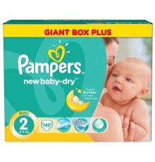 Подгузники Pampers New Baby-Dry №2 Mini 3-6 кг (148 шт)