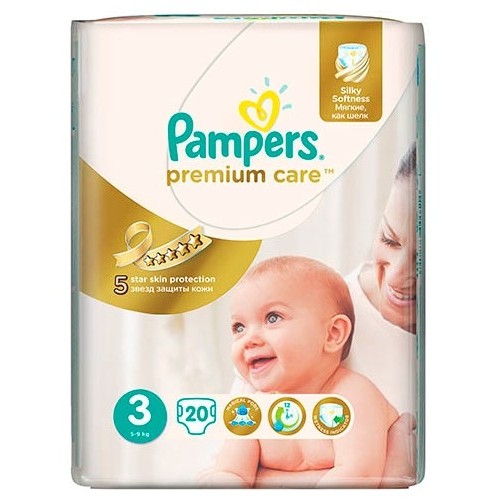 Подгузники Pampers Premium Care №3 Mini 5-9 кг (20 шт)