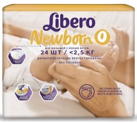 Подгузники Libero Newborn размер 0 (0-25 кг) 24 шт.