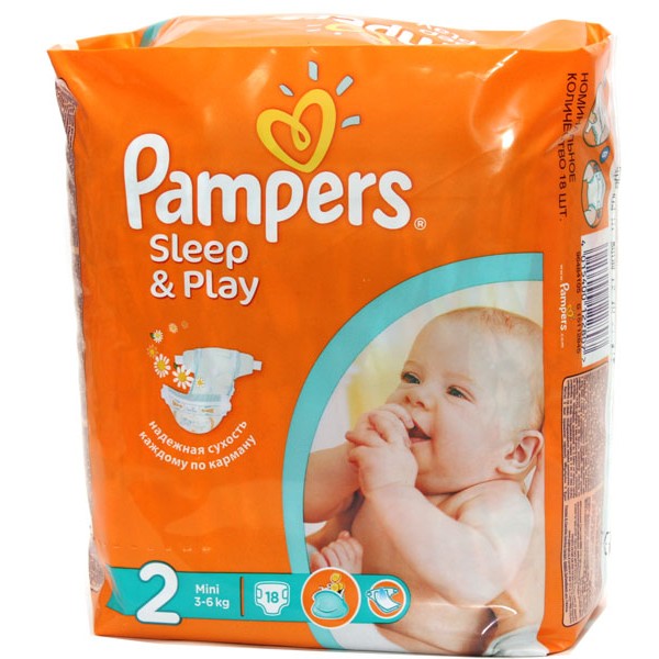 Подгузники Pampers Sleep & Play Mini 2 3-6 кг (18 шт)