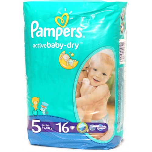 Подгузники Pampers Active Baby-Dry 5 Junior 11-18 кг (16 шт)