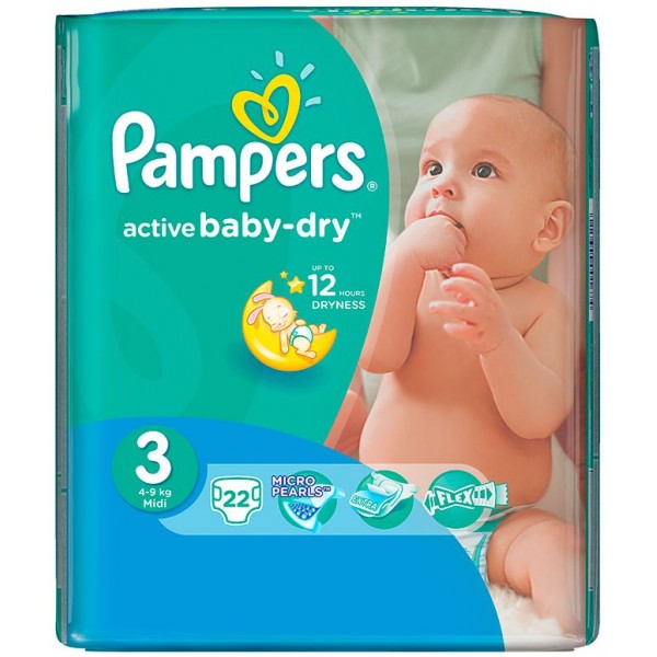 Подгузники Pampers Active Baby Midi №3 4-9 кг (22 шт)