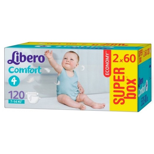 Подгузники детские Libero Comfort 4 7-14 кг 120 шт