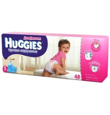 Трусики-подгузники Huggies для девочек №5 13-17кг (48 шт)