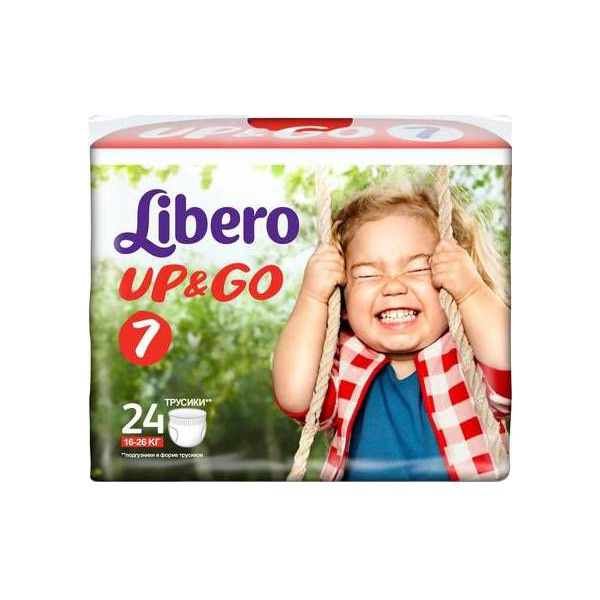 Трусики Libero Up&Go (№ 7) XL Plus 16-26 кг, 24 шт