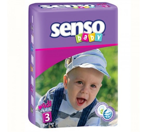 Подгузники SENSO baby размер 3 (4-9 кг) 70 шт.