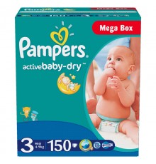 Подгузники Pampers Active Baby Midi №3 (4-9 кг) 150 шт
