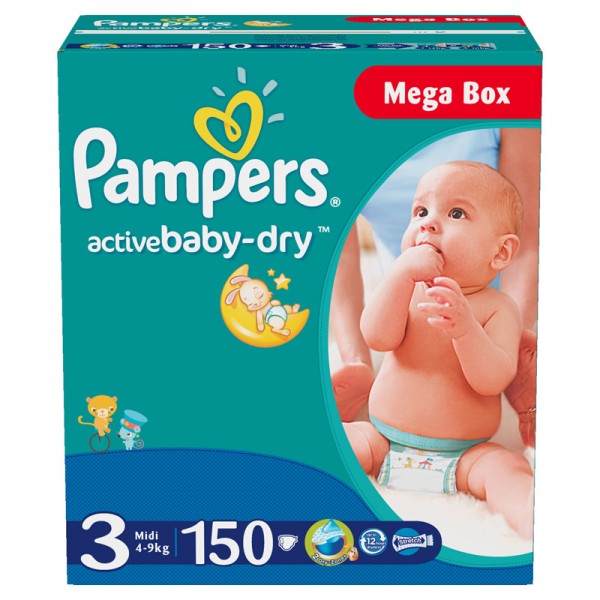 Подгузники Pampers Active Baby Midi №3 (4-9 кг) 150 шт