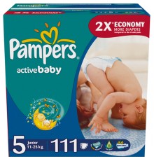 Подгузники Pampers Active Baby-Dry 5 Junior 11-18кг (111 шт)