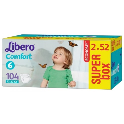 Подгузники детские Libero Comfort 6 12-22 кг 104 шт