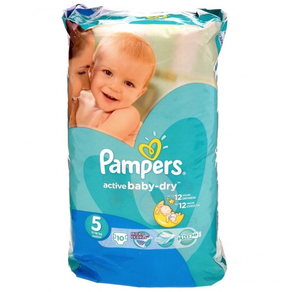 Подгузники Pampers Active Baby Dry Junior 5 11-18 кг (10 шт)