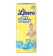 Трусики Libero Dry Pants (№ 6) XL 13-20 кг, 30 шт