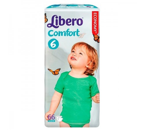 Подгузники Libero Comfort Fit размер 6 XL (12-22 кг) 66 шт.