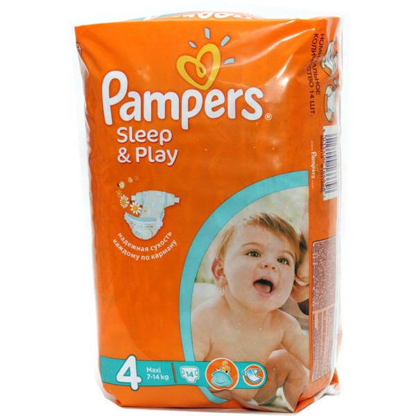 Подгузники Pampers Sleep&Play 4 Maxi 7-14 кг (14 шт)